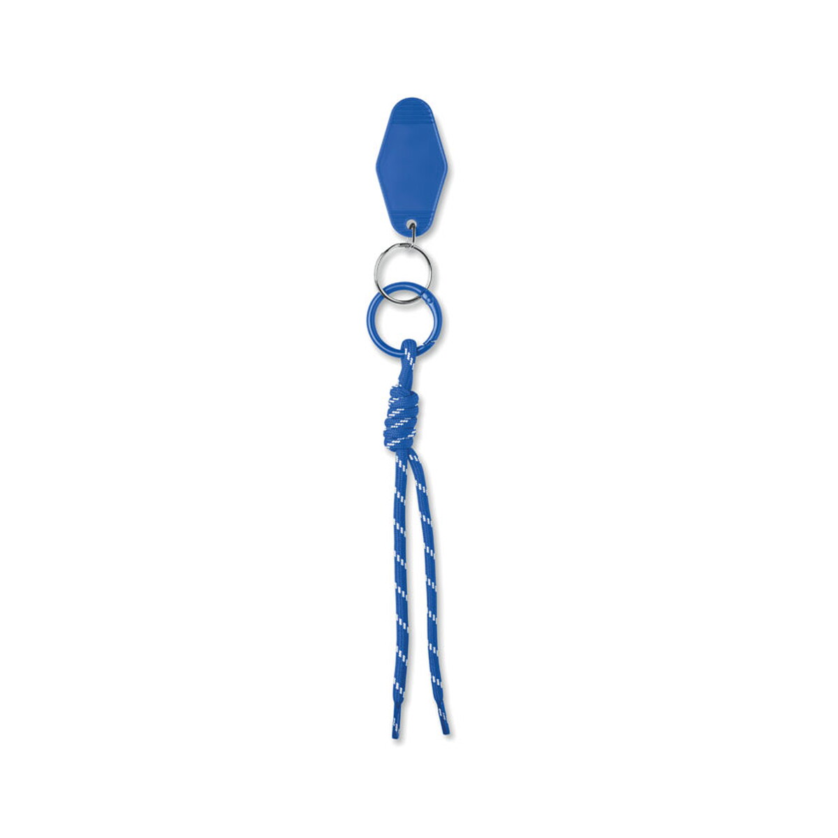 Breloki wielofunkcyjne z logo – brelok pleciony z tagiem keybraid – niebieski mo3167-37-back Brelok pleciony z tagiem KEYBRAID - niebieski mo3167-37-back