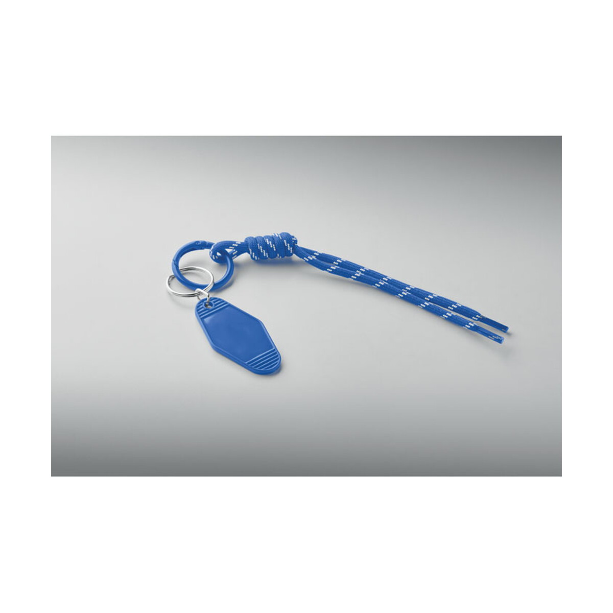 Breloki wielofunkcyjne z logo – brelok pleciony z tagiem keybraid – niebieski mo3167-37-detail Brelok pleciony z tagiem KEYBRAID - niebieski mo3167-37-detail