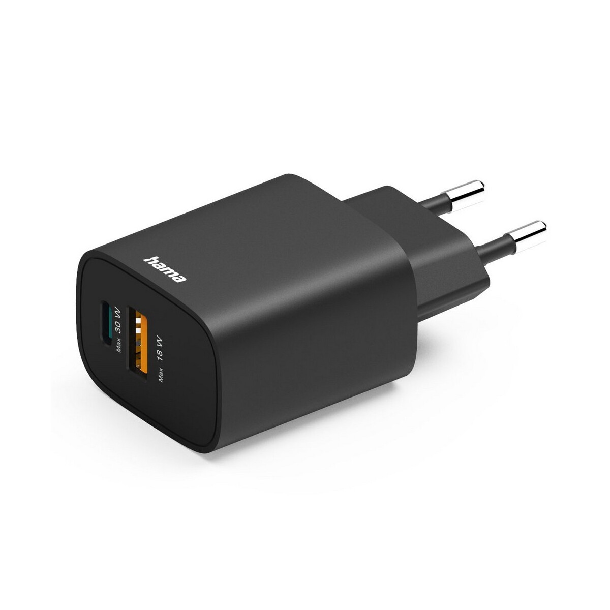 Ładowarki z logo – ładowarka ścienna 30w hama – czarna VH019-03_AAA01 Ładowarka ścienna 30W Hama - czarna VH019-03_AAA01
