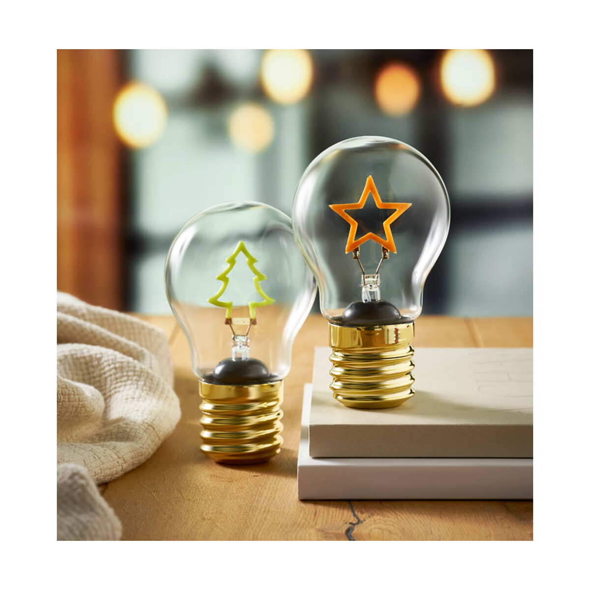 Lampki na biurko z logo – żarówka dekoracyjna led lumiglow – żółta cx1582-08-ambiant Żarówka dekoracyjna LED LUMIGLOW - żółta cx1582-08-ambiant
