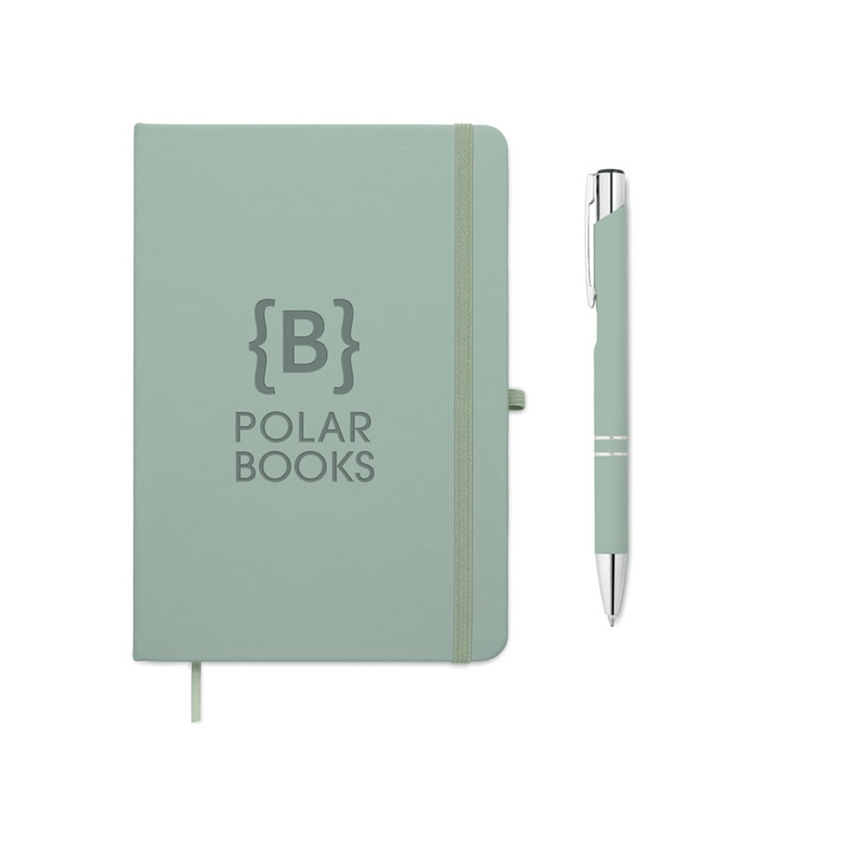 Notesy z logo – zestaw notatników a5 z pu pocho arcopen – miętowe zielone mo3199-77-print Zestaw notatników A5 z PU pocho ARCOPEN - miętowe zielone mo3199-77-print