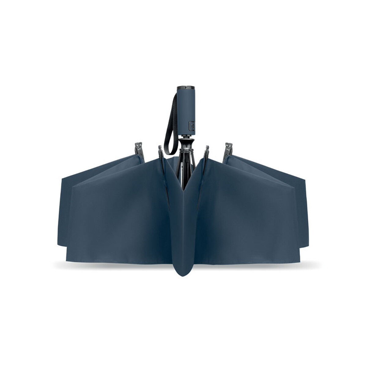 Parasole klasyczne z logo – 23″ wiatroodporny parasol agumbe – niebieski mo2925-04-side 23″ wiatroodporny parasol AGUMBE - niebieski mo2925-04-side