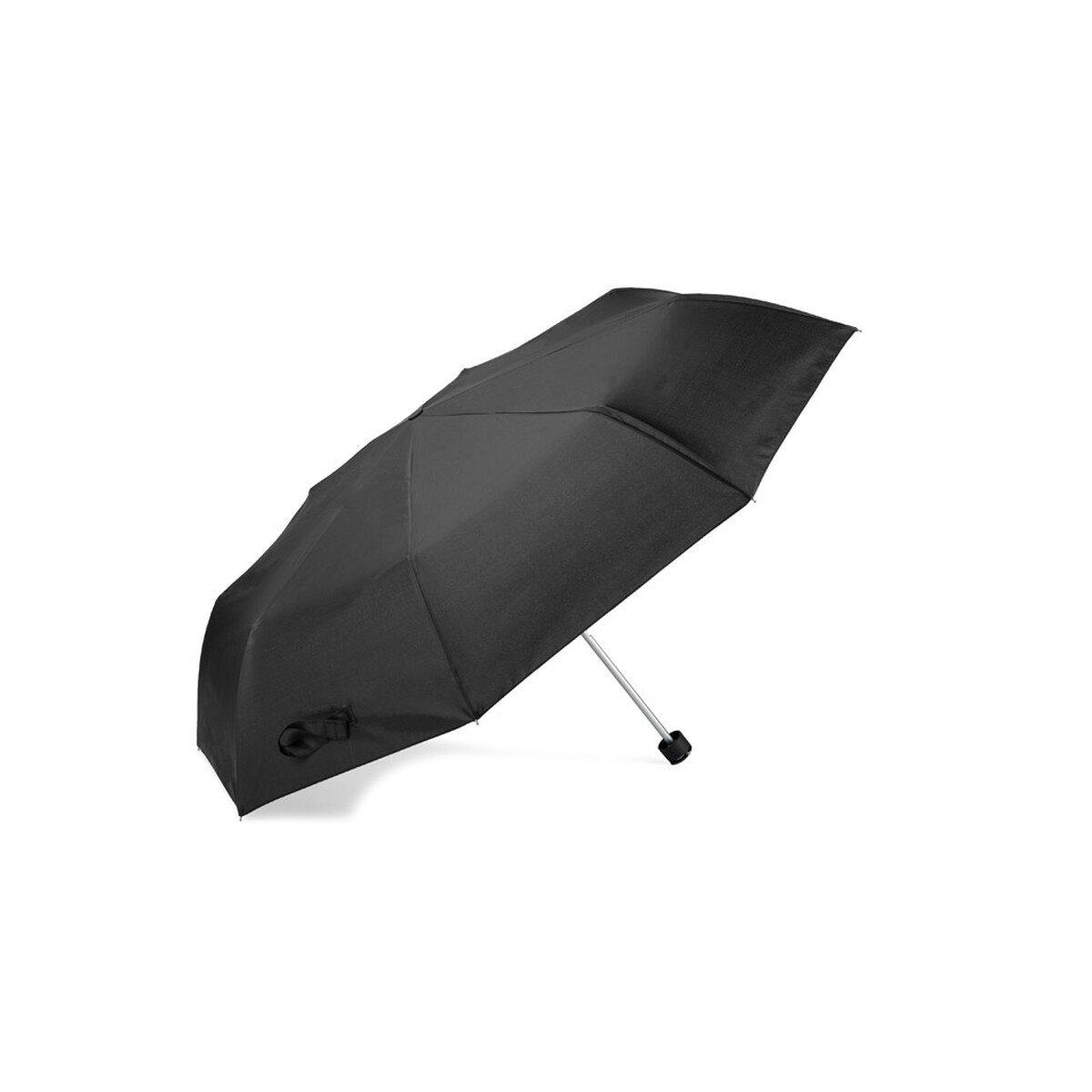 Parasole klasyczne z logo – parasol składany minik – czarny 37066-02 Parasol składany MINIK - czarny 37066-02