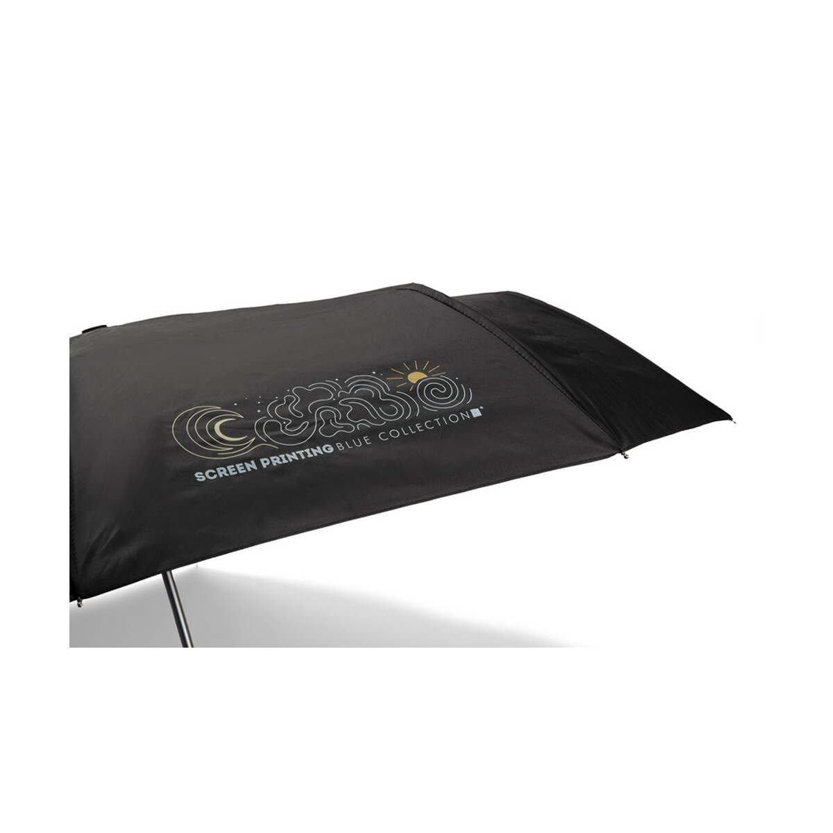 Parasole klasyczne z logo – parasol składany minik – czarny 37066-02_zs2 Parasol składany MINIK - czarny 37066-02_zs2