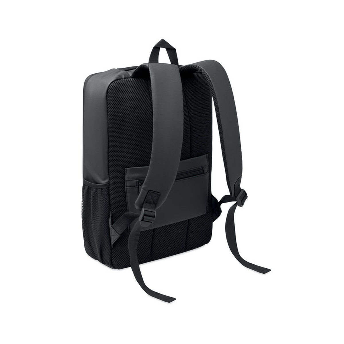 Torby na laptopa z logo – 15-calowy plecak rpet z twardą novix – czarny mo3186-03-back 15-calowy plecak RPET z twardą NOVIX - czarny mo3186-03-back