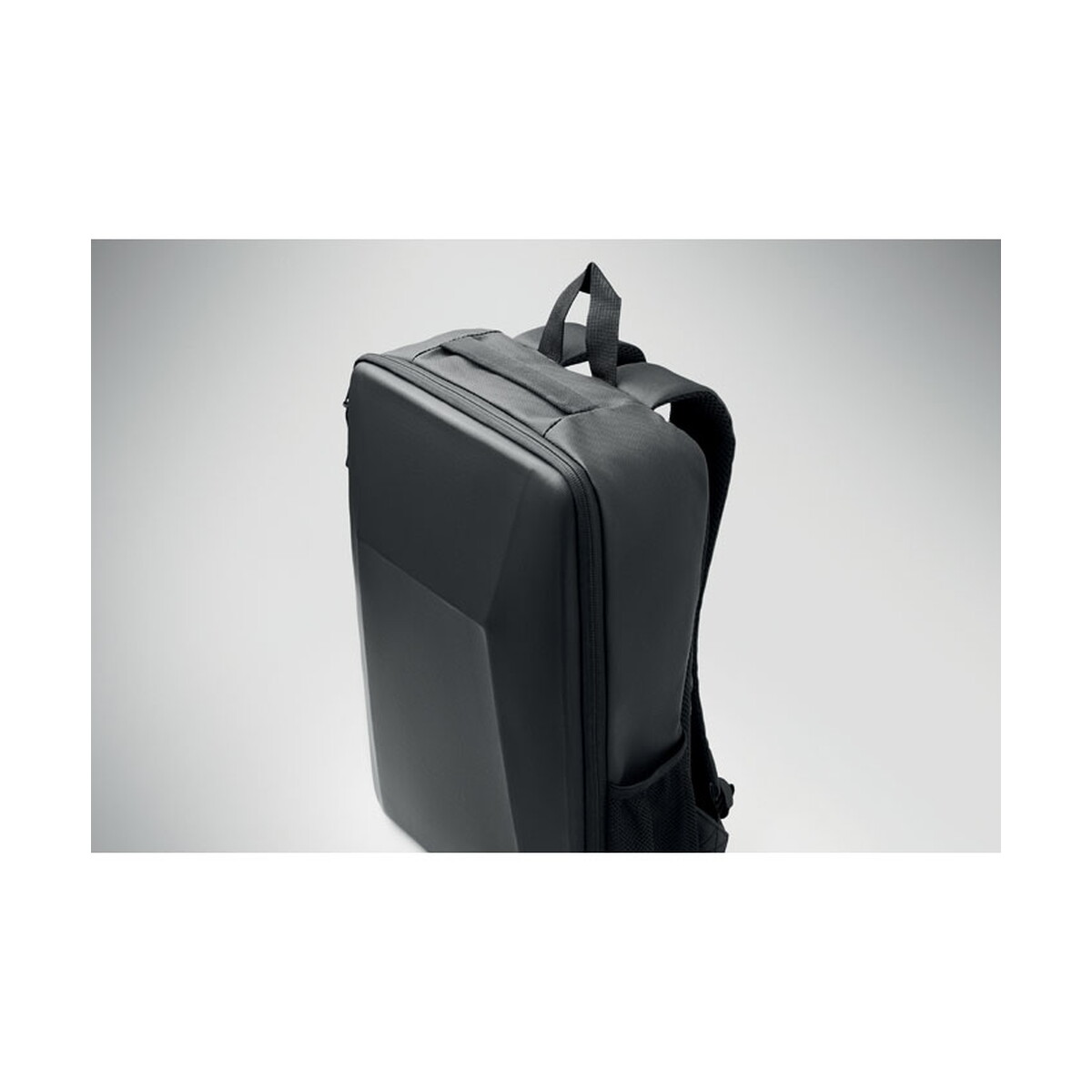 Torby na laptopa z logo – 15-calowy plecak rpet z twardą novix – czarny mo3186-03-detail 15-calowy plecak RPET z twardą NOVIX - czarny mo3186-03-detail
