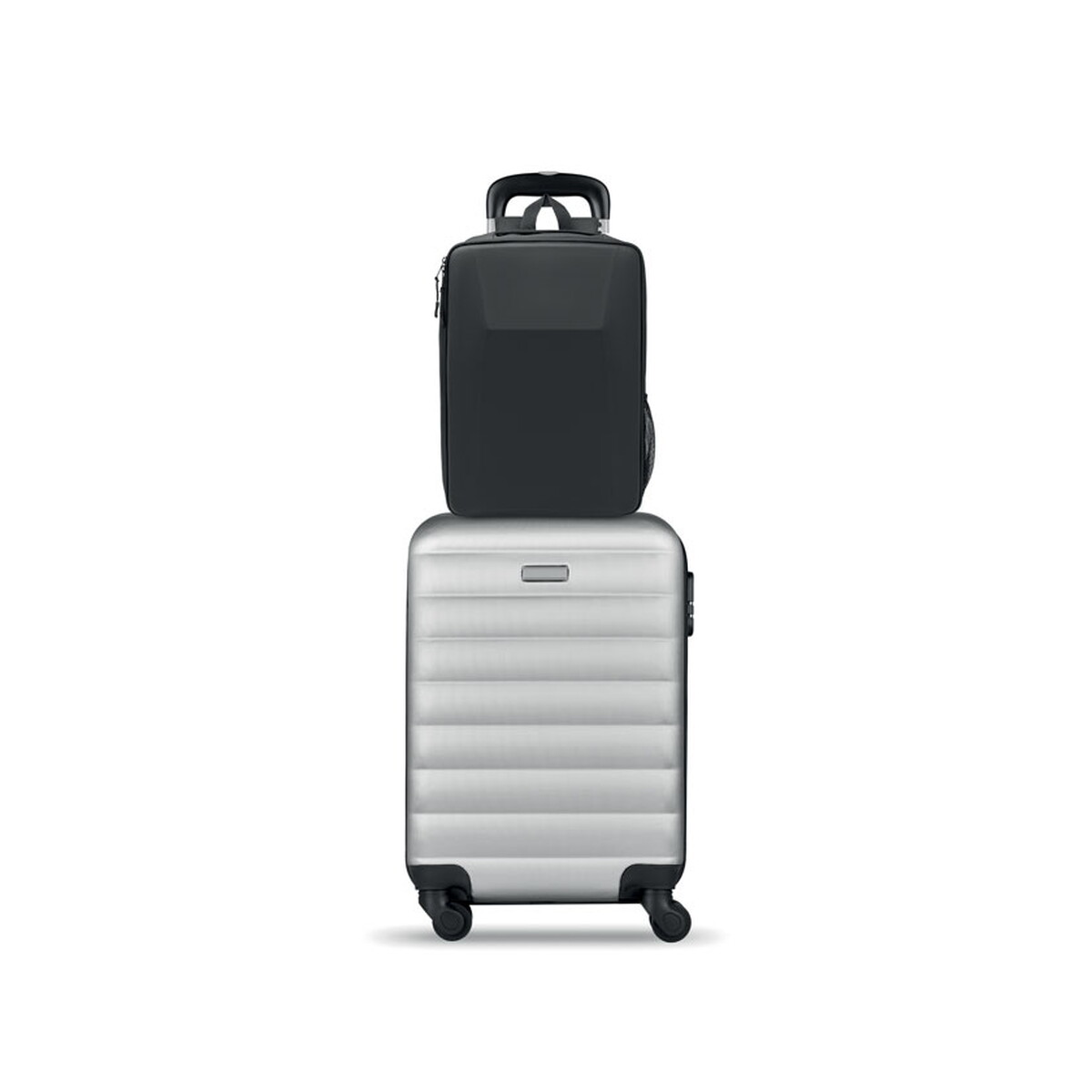 Torby na laptopa z logo – 15-calowy plecak rpet z twardą novix – czarny mo3186-03-open 15-calowy plecak RPET z twardą NOVIX - czarny mo3186-03-open