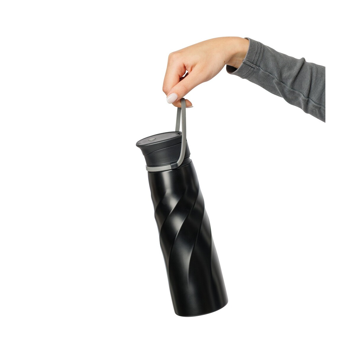 Butelki z logo – butelka sportowa 1000 ml brandcharger vortex athletica – czarna VA543-03_AAA03 Butelka sportowa 1000 ml BrandCharger Vortex Athletica - czarna VA543-03_AAA03