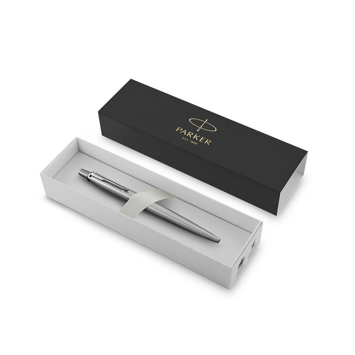 Długopisy metalowe z logo – długopis parker jotter – srebrny V1602-32_COV02 Długopis Parker Jotter - srebrny V1602-32_COV02