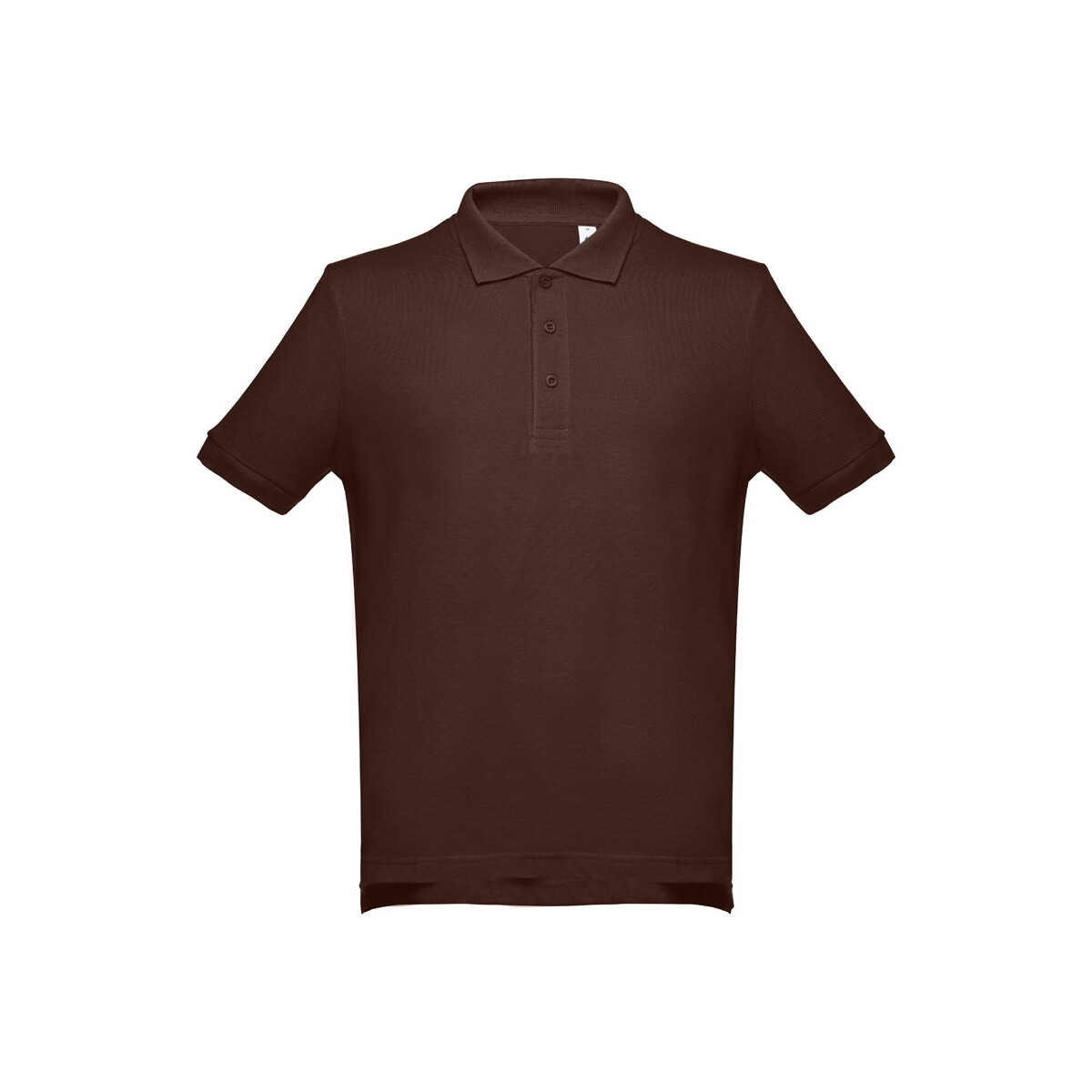 Koszulki z logo – thc adam. męska bawełniana koszulka polo z krótkim rękawem – ciemnobrązowa 30131_121-a THC ADAM. Męska bawełniana koszulka polo z krótkim rękawem - Ciemnobrązowa 30131_121-a