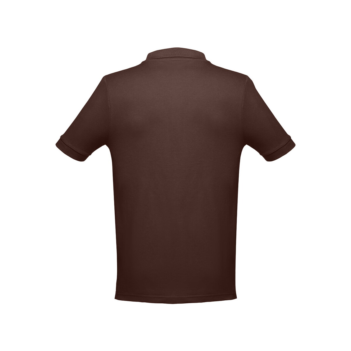 Koszulki z logo – thc adam. męska bawełniana koszulka polo z krótkim rękawem – ciemnobrązowa 30131_121-b THC ADAM. Męska bawełniana koszulka polo z krótkim rękawem - Ciemnobrązowa 30131_121-b
