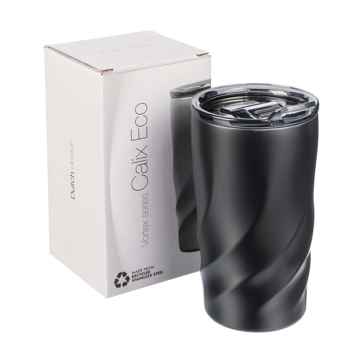 Kubki termiczne z logo – kubek termiczny 400 ml brandcharger vortex calix – czarny VA540-03_AAA03 Kubek termiczny 400 ml BrandCharger Vortex Calix - czarny VA540-03_AAA03