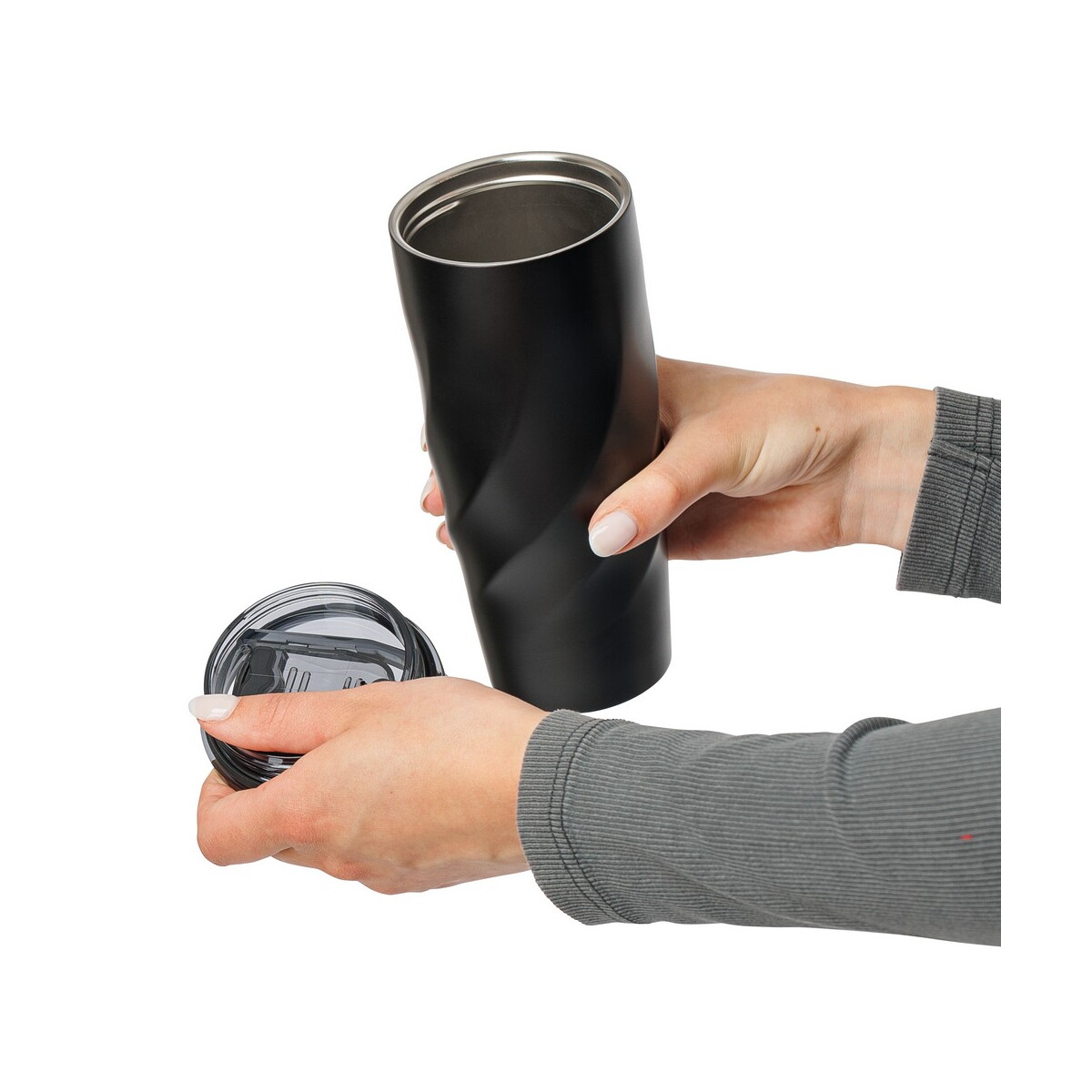 Kubki termiczne z logo – kubek termiczny 500 ml brandcharger vortex calix xl – czarny VA541-03_AAA05 Kubek termiczny 500 ml BrandCharger Vortex Calix XL - czarny VA541-03_AAA05