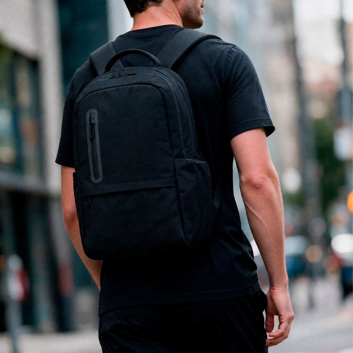 Plecaki z logo – chicago backpack 20l rpet. fits 17″ laptop – black ABK035_103-amb Chicago Backpack 20L rPET. Fits 17