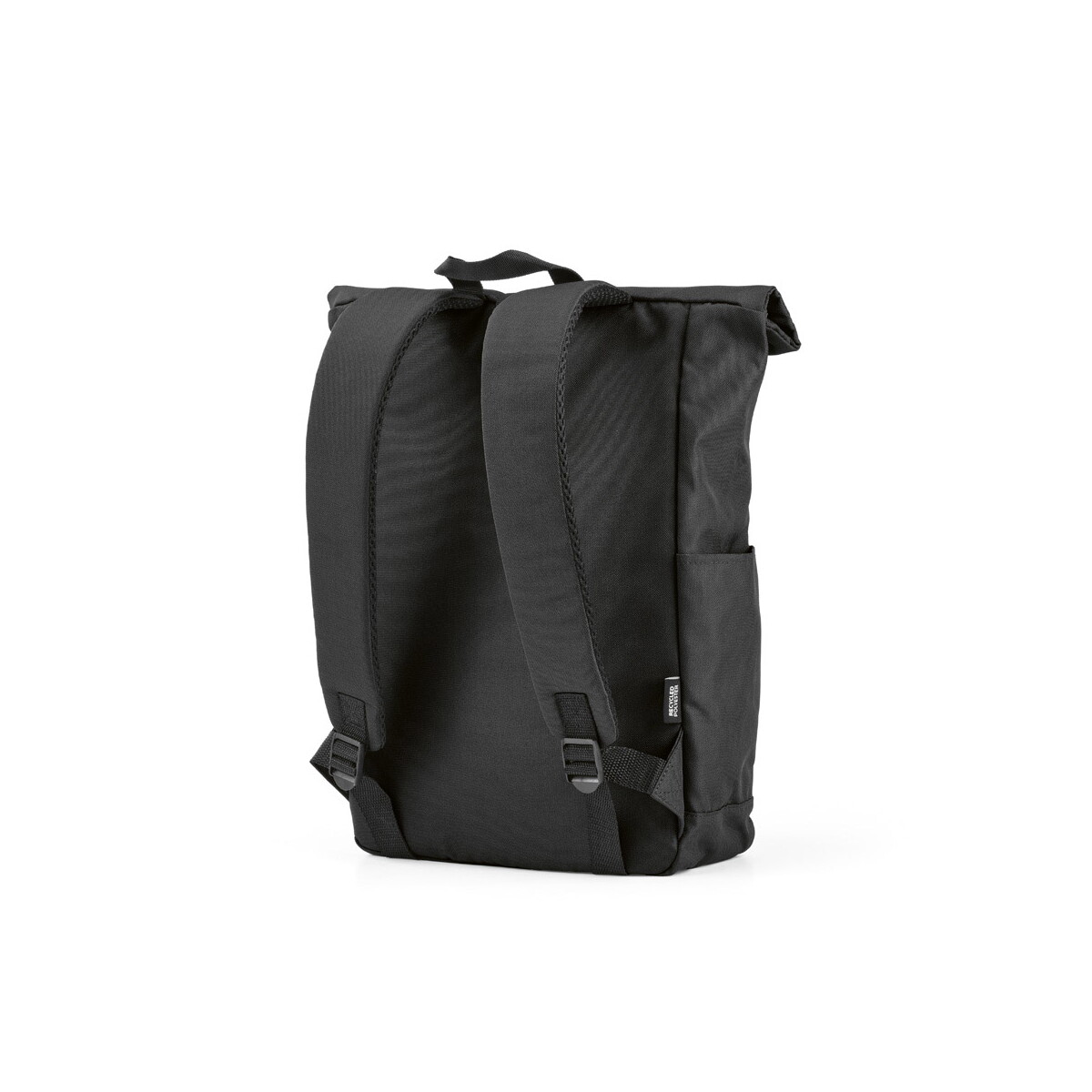 Plecaki z logo – rome backpack 12l rpet. roll-top and velcro closure – black ABK032_103-A Rome backpack 12L rPET. Roll-top and velcro closure - Black ABK032_103-A