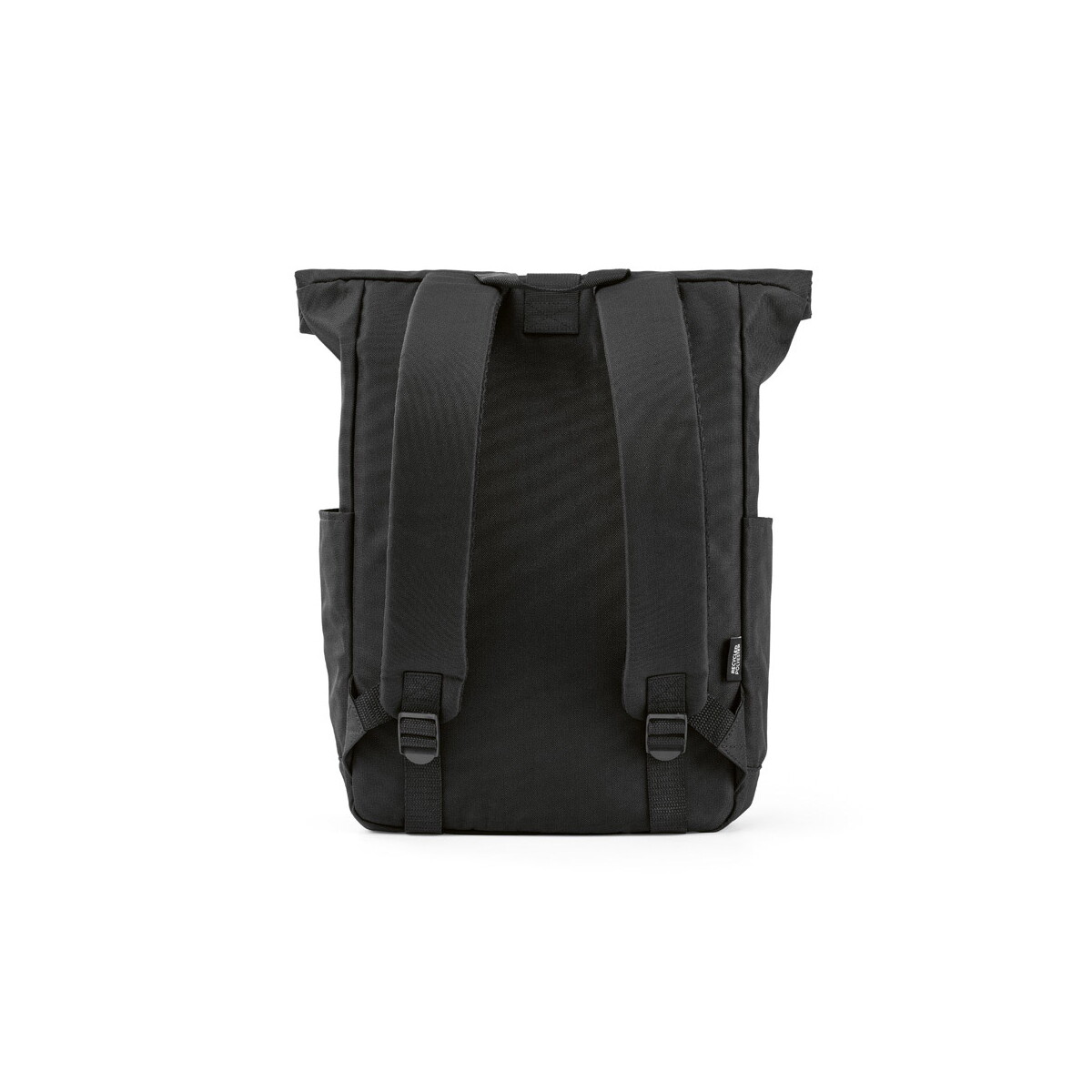 Plecaki z logo – rome backpack 12l rpet. roll-top and velcro closure – black ABK032_103-back Rome backpack 12L rPET. Roll-top and velcro closure - Black ABK032_103-back