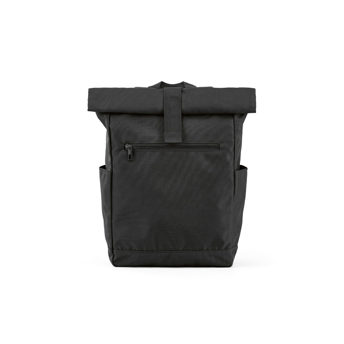 Plecaki z logo – rome backpack 12l rpet. roll-top and velcro closure – black ABK032_103-front Rome backpack 12L rPET. Roll-top and velcro closure - Black ABK032_103-front