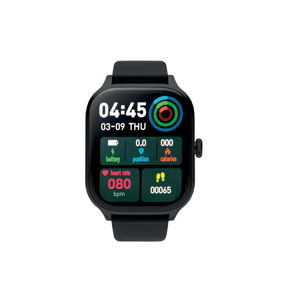 Smartwatch z logo – smartwatch zdrowotny irto – czarny mo2271-03-open Smartwatch zdrowotny IRTO - czarny mo2271-03-open