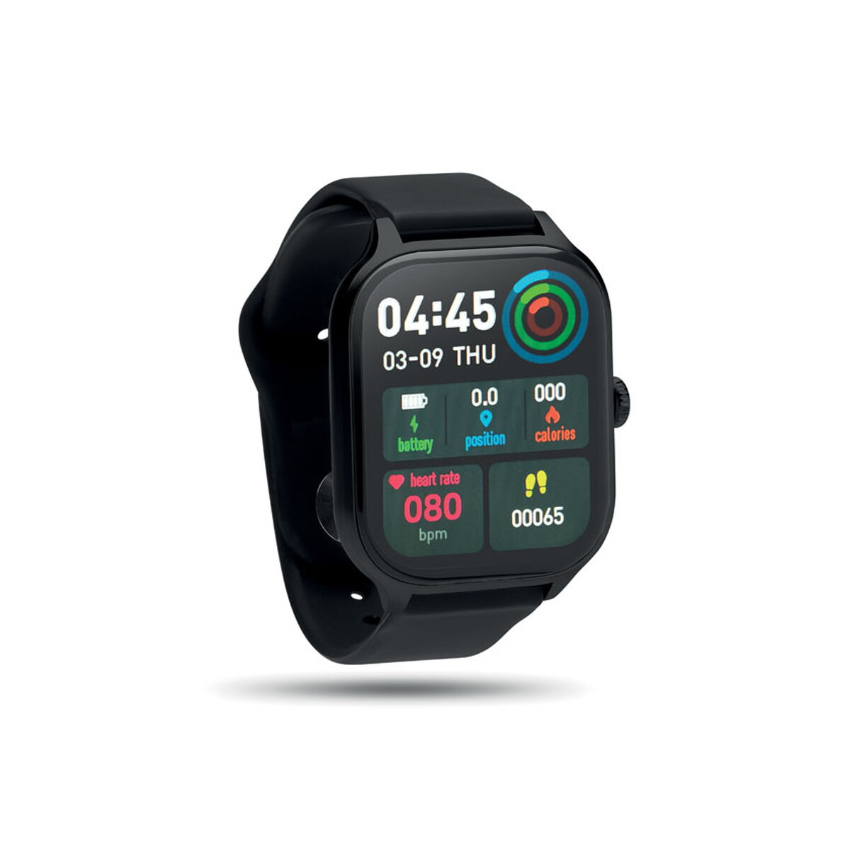 Smartwatch z logo – smartwatch zdrowotny irto – czarny mo2271-03 Smartwatch zdrowotny IRTO - czarny mo2271-03