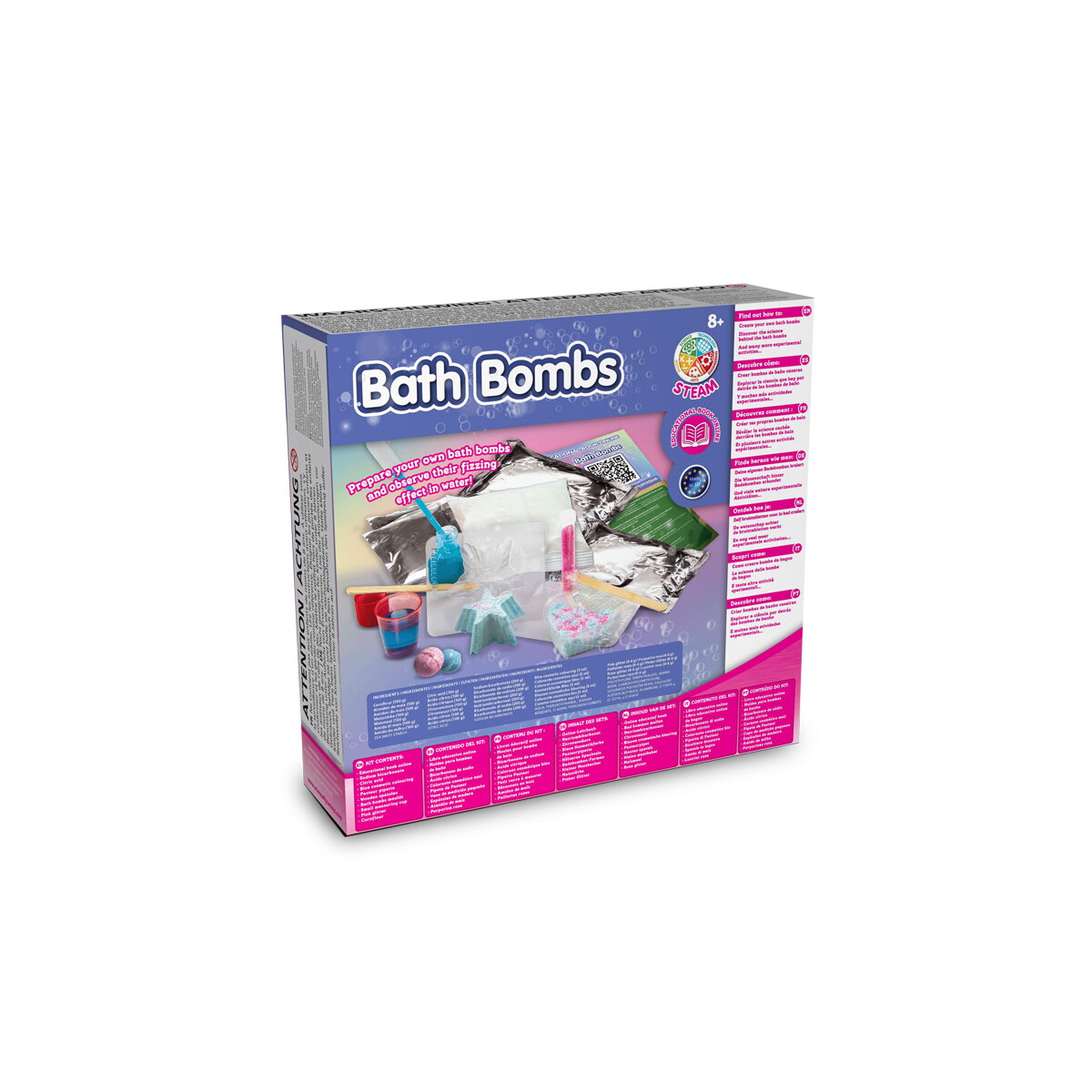 Zestawy kąpielowe z logo – bath bombs kit v. gra edukacyjna dostarczany ze składaną torbą prezentową 190t – czarna 35841_103-b Bath Bombs Kit V. Gra edukacyjna dostarczany ze składaną torbą prezentową 190T - Czarna 35841_103-b